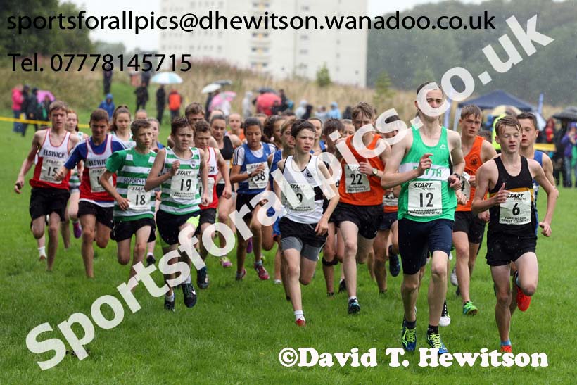Boys and Girls under-15s, Sunderland Harriers Open Cross Counry, Farringdon Park, Sunderland. Photo: David T. Hewitson/Sports for All Pics